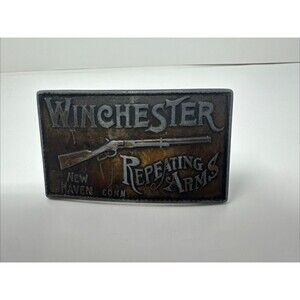 Vintage Winchester Repeating Arms NEW HAVEN CT Belt Buckle